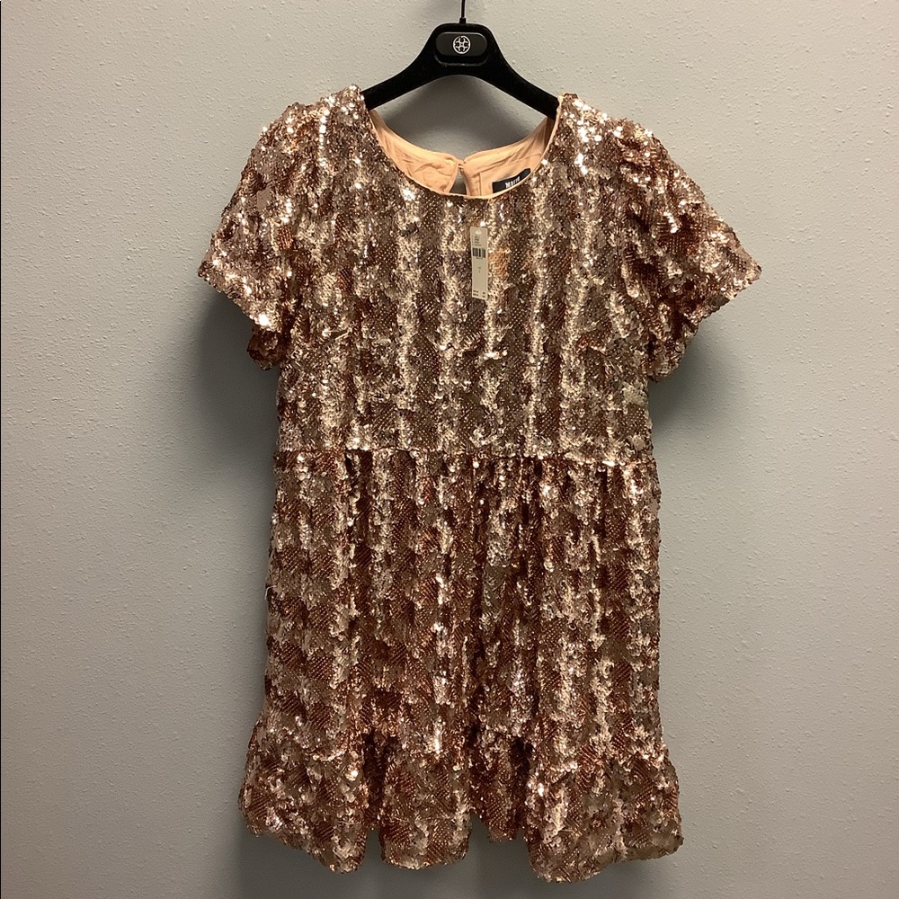 Maeve by Anthropologie “ Pink Sequin Aline” Dress NWT